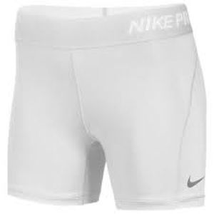 White Nike Womens Compression Shorts 5” Sz XL